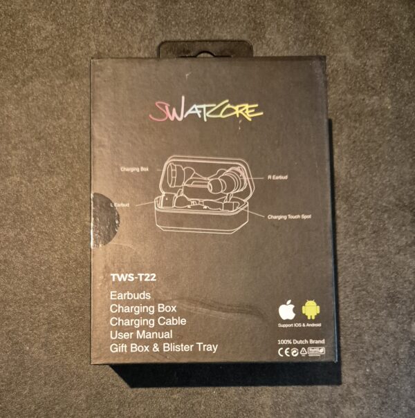 swatcore tws-t22 oplaadbare draadloze bluetooth oordopjes