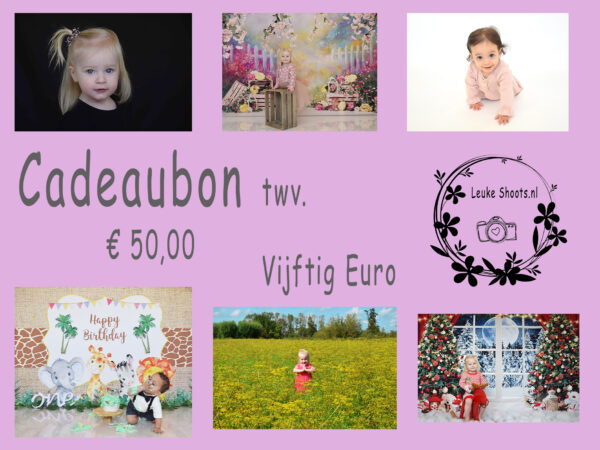 leukeshoots.nl cadeaubon 50,- euro