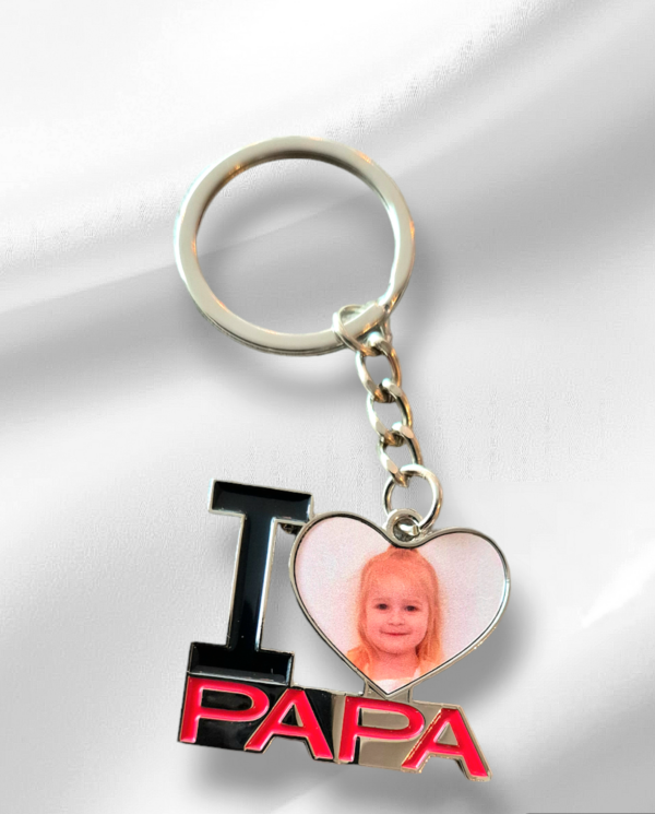 sleutelhanger ( I LOVE MAMA ) met foto naar keuze