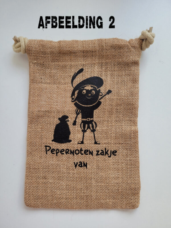 actie ! pepernotenzak en pietenmuts met naam samen set!