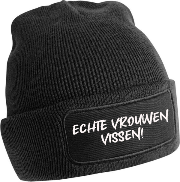 warme zwarte muts met leuke grappige teksten