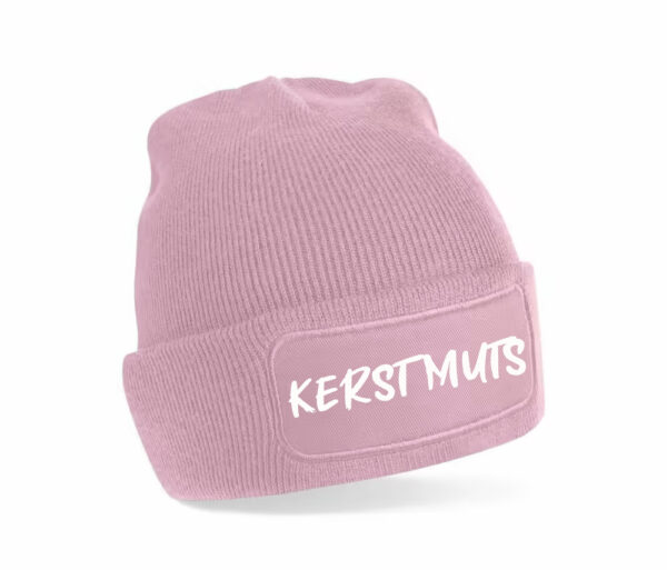 leuke roze wintermuts met verschillende leuke teksten