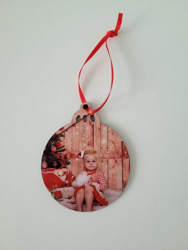 kerstbal 2x Kerstballen met foto aan beide zijdes (dus 2 stuks) voor maar 10,-!