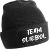 leuke warme "team oliebol" wintermuts verkrijgbaar in kleur roze en kleur zwart